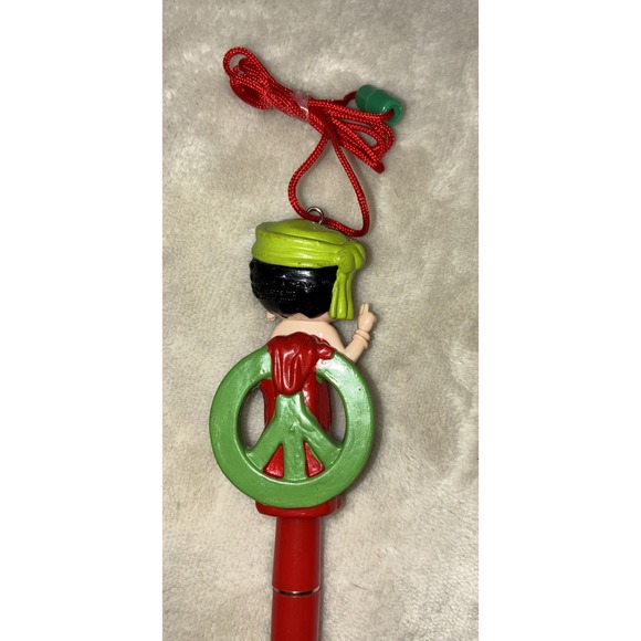 Vintage Betty‎ Boop Collectors Pen Topper And Pen Lot Of 2 Biker Peace Sign 1994 - Picture 7 of 15